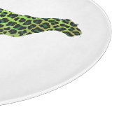 Leopard Black en Green Silhouette Snijplank (Hoek)