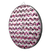 Leopard Black en Hot Pink Chevron Print Dartbord (Voorkant Rechts)
