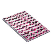 Leopard Black en Hot Pink Chevron Print Notitieboek (Rechterzijde)