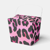 Leopard Black en Hot Pink Print Bedankdoosjes (Voorkant Zijde)