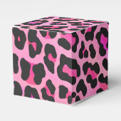 Leopard Black en Hot Pink Print Bedankdoosjes (Voorkant Zijde)