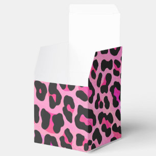 Leopard Black en Hot Pink Print Bedankdoosjes