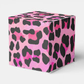 Leopard Black en Hot Pink Print Bedankdoosjes (Achterkant)