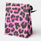 Leopard Black en Hot Pink Print Bedankdoosjes (Achterkant)