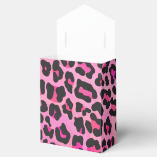 Leopard Black en Hot Pink Print Bedankdoosjes