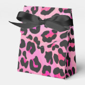 Leopard Black en Hot Pink Print Bedankdoosjes (Voorkant Zijde)