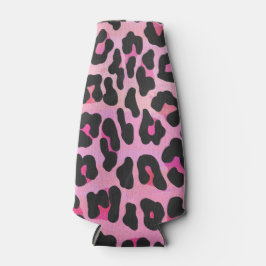 Leopard Black en Hot Pink Print Flesjeskoeler
