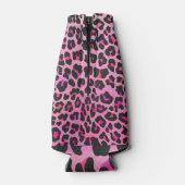 Leopard Black en Hot Pink Print Flesjeskoeler (Achterkant)