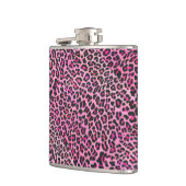 Leopard Black en Hot Pink Print Heupfles (Links)