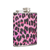 Leopard Black en Hot Pink Print Heupfles (Rechts)