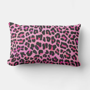 Leopard Black en Hot Pink Print Kussen
