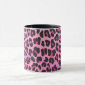 Leopard Black en Hot Pink Print Mok (Midden)