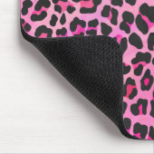 Leopard Black en Hot Pink Print Muismat (Hoek)