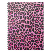 Leopard Black en Hot Pink Print Notitieboek (Voorkant)