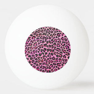 Leopard Black en Hot Pink Print Pingpongbal