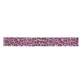 Leopard Black en Hot Pink Print Satijnen Lint (Voorkant)
