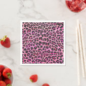 Leopard Black en Hot Pink Print Servetten (Insitu)