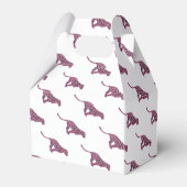 Leopard Black en Hot Pink Print Siloette Bedankdoosjes (Achterkant)