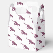Leopard Black en Hot Pink Print Siloette Bedankdoosjes (Geopend)