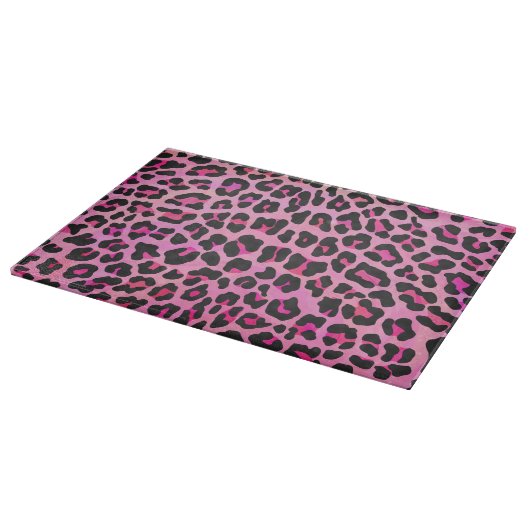 Leopard Black en Hot Pink Print Snijplank (Hoek)
