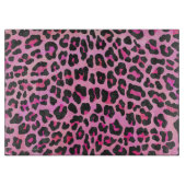 Leopard Black en Hot Pink Print Snijplank (Voorkant)