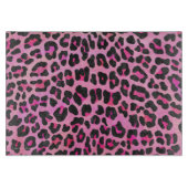 Leopard Black en Hot Pink Print Snijplank (Voorkant)
