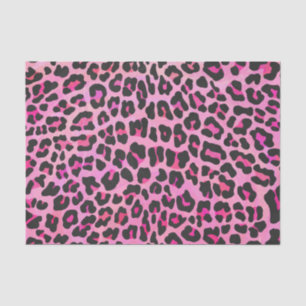 Leopard Black en Hot Pink Print Tissuepapier