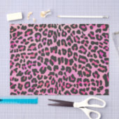 Leopard Black en Hot Pink Print Tissuepapier (Craft)