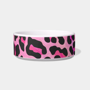 Leopard Black en Hot Pink Print Voerbakje
