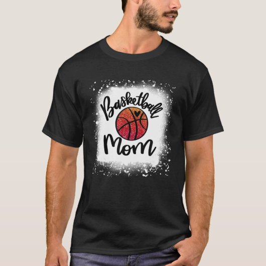 Leopard Bleaching Basketball Mam Game Day Gift T-shirt (Voorkant)