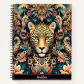 Leopard Bliss: rust tussen tropische vogels Notitieboek (Voorkant)