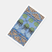 Leopard Blue Bamboo Chinoiserie Ginger Jar Servet (Hoek)