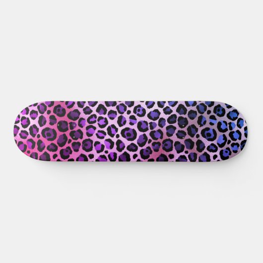 LEOPARD BLUE PAARSE skateboard Deck (Horizontaal)