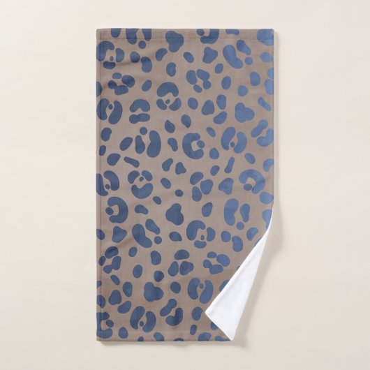 Leopard Blue Pattern Bad Handdoek (Handdoek)