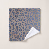 Leopard Blue Pattern Bad Handdoek (Wasdoekje)