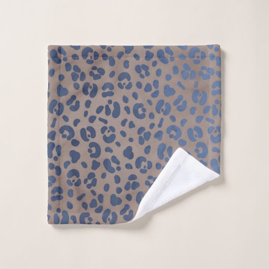 Leopard Blue Pattern Bad Handdoek (Wasdoekje)