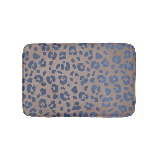 Leopard Blue Pattern Badmat (Voorkant)