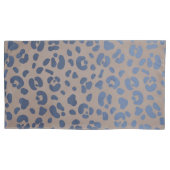 Leopard Blue Pattern Kussensloop (Voorkant-Links)