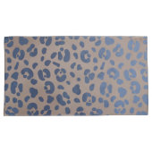 Leopard Blue Pattern Kussensloop (Voorkant-Rechts)
