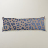 Leopard Blue Pattern Pillow Lichaamskussen (Achterkant)