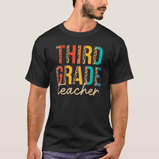 Leopard & Boho derde klas leraar terug naar SCH T-shirt (Voorkant)
