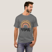 Leopard Boho Rainbow Mama Mother's Day T-shirt (Voorkant volledig)