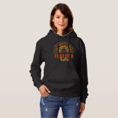 Leopard Boho Rainbow Teacher Life Cute Last Day SC Hoodie (Voorkant volledig)
