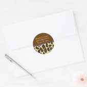 Leopard Bont Print Adresetiketten Ronde Sticker (Envelop)
