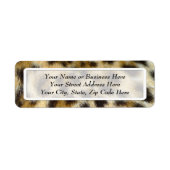 Leopard Bont Print Retouradreslabels Etiket (Voorkant)