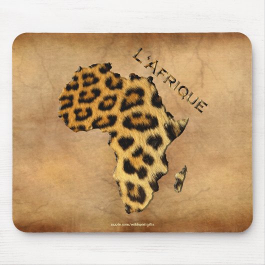 Leopard bontkaart van de Africa Wildlife Series Muismat (Voorkant)