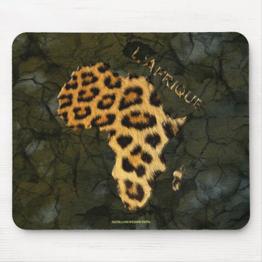 Leopard bontkaart van de Africa Wildlife Series Muismat (Voorkant)