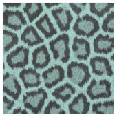 Leopard bontpatroon Aqua stof (Close Up)