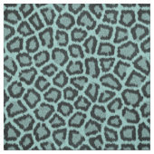 Leopard bontpatroon Aqua stof (Swatch)