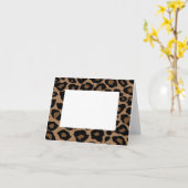 Leopard Border Note-Kaart afdrukken Kaart (Gele Bloem)
